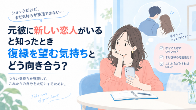 元彼に新しい恋人がいると知ったとき｜復縁を望む気持ちとどう向き合う？