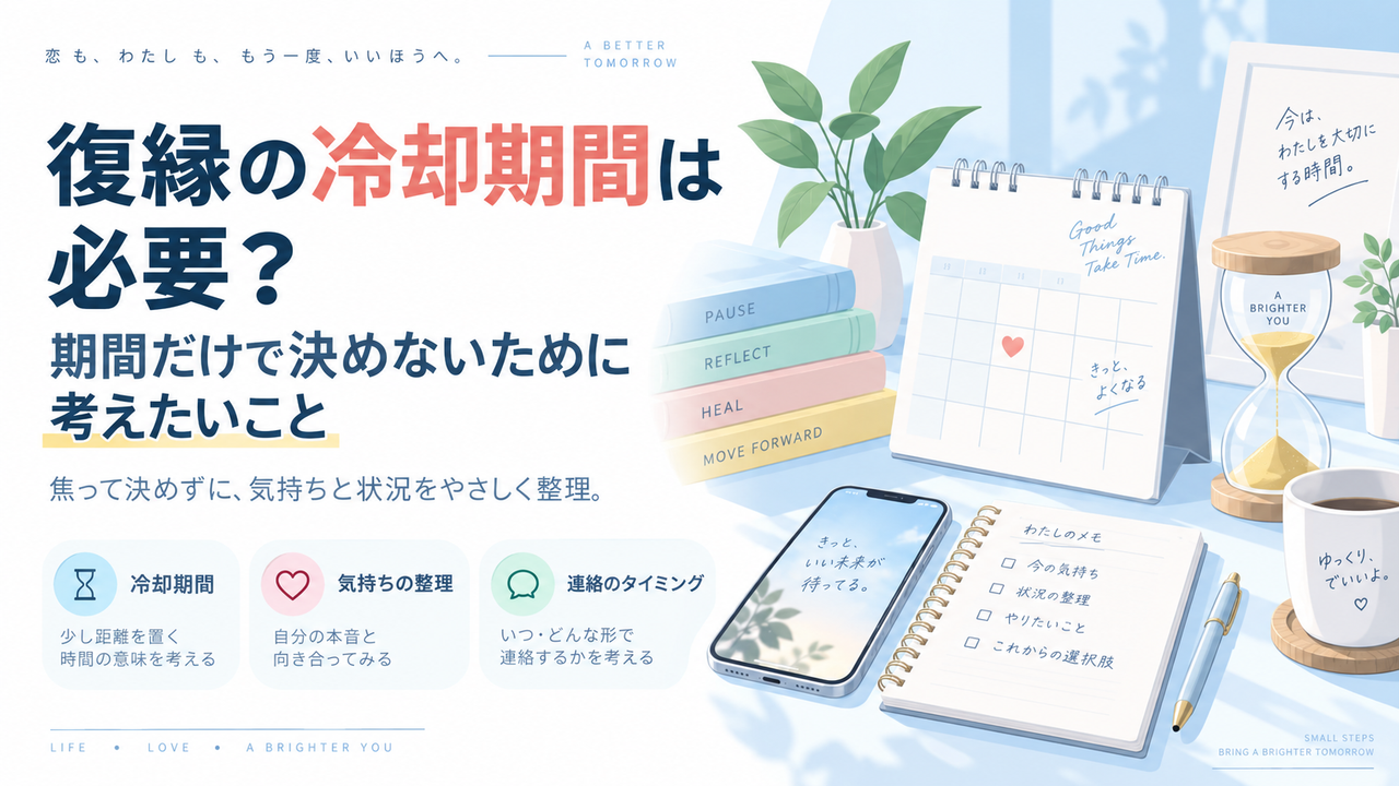 復縁の冷却期間は必要？期間だけで決めないために考えたいこと