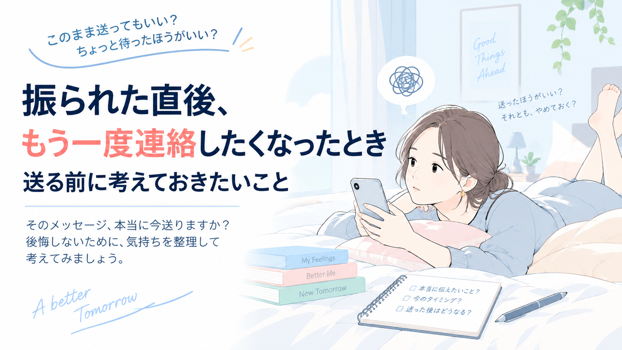 振られた直後、もう一度連絡したくなったとき｜送る前に考えておきたいこと