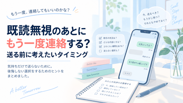既読無視のあとにもう一度連絡する？送る前に考えたいタイミング