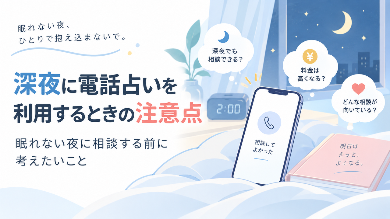深夜に電話占いを利用するときの注意点｜眠れない夜に相談する前に考えたいこと