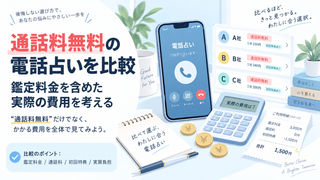 通話料無料の電話占いを比較｜鑑定料金を含めた実際の費用を考える