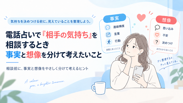 電話占いで「相手の気持ち」を相談するとき｜事実と想像を分けて考えたいこと
