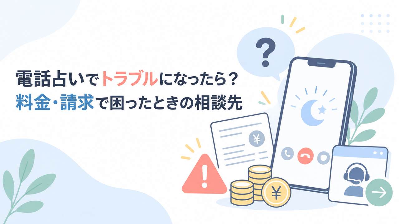電話占いでトラブルになったら？料金・請求で困ったときの相談先