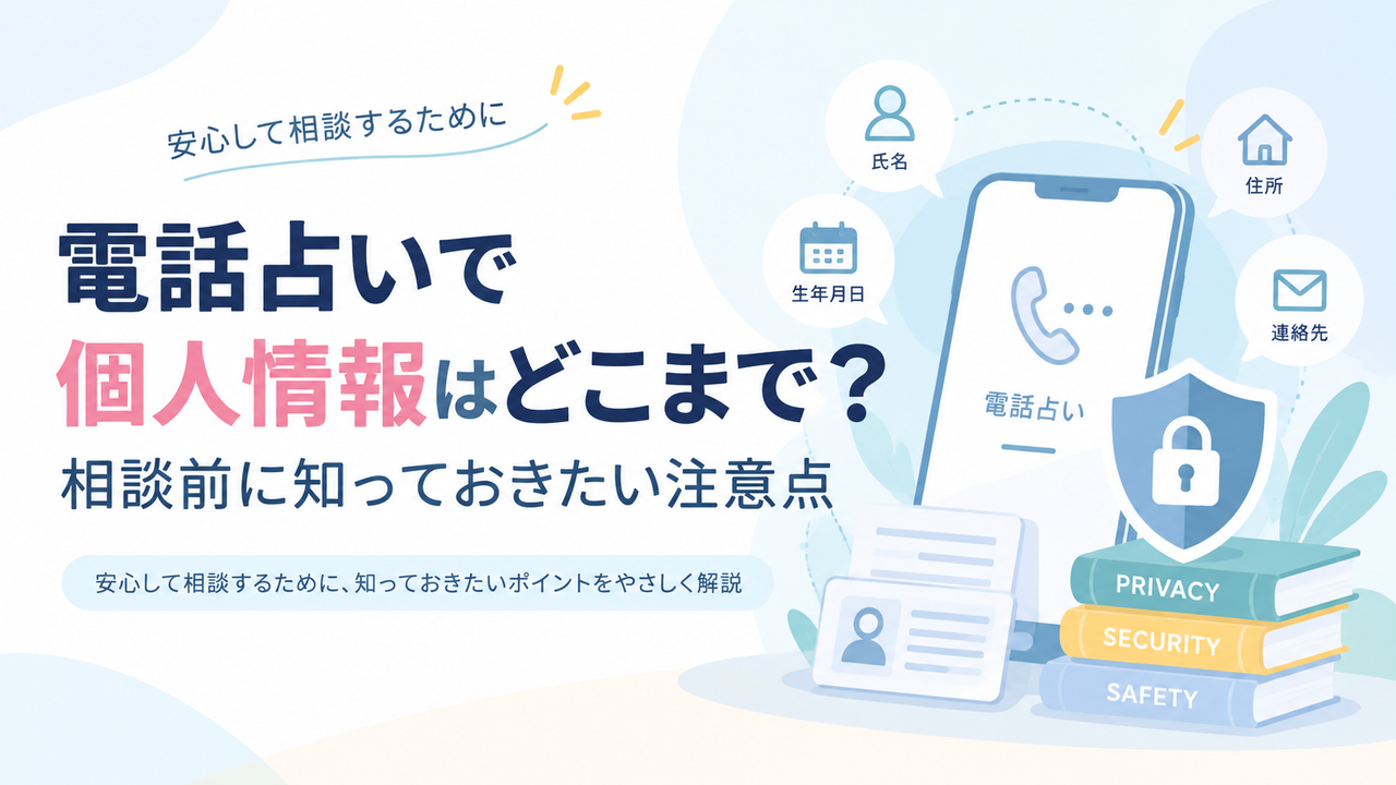 電話占いで個人情報はどこまで伝える？相談前に知っておきたい注意点