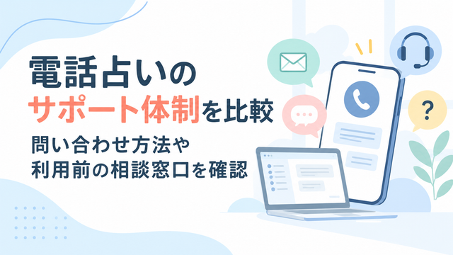 電話占いのサポート体制を比較｜問い合わせ方法や利用前の相談窓口を確認