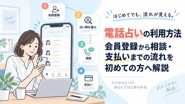 電話占いの利用方法｜会員登録から相談・支払いまでの流れを初めての方へ解説