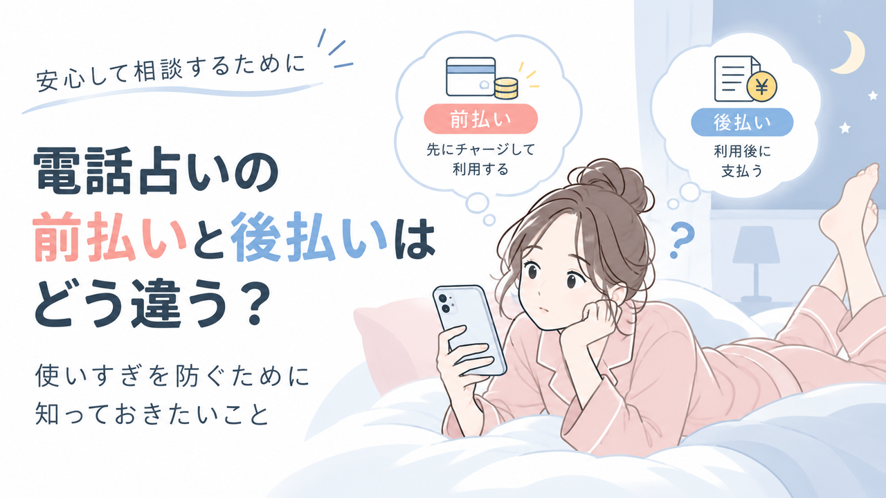 電話占いの前払いと後払いはどう違う？使いすぎを防ぐために知っておきたいこと