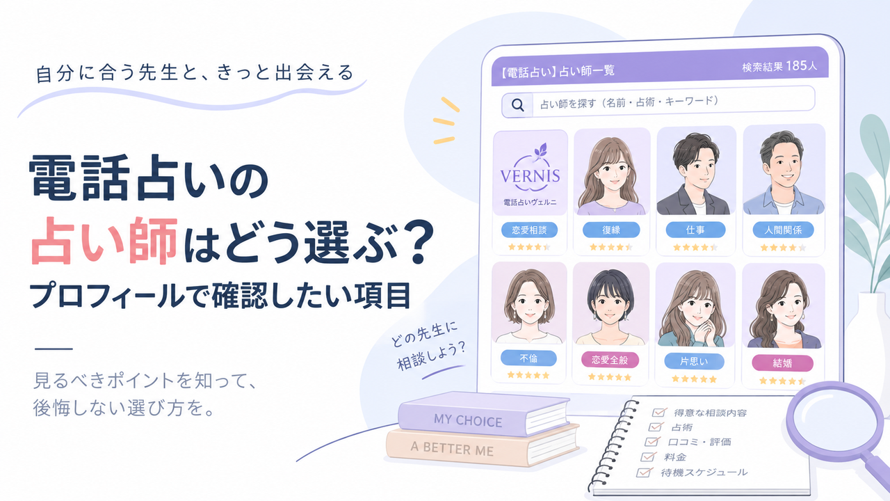 電話占いの占い師はどう選ぶ？プロフィールで確認したい項目