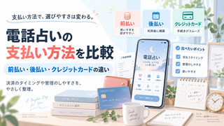 電話占いの支払い方法を比較｜前払い・後払い・クレジットカードの違い