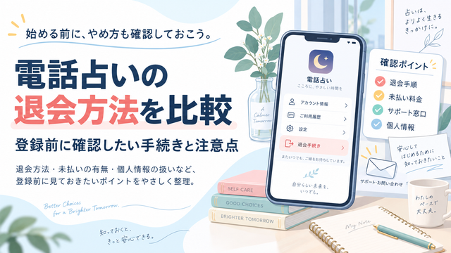電話占いの退会方法を比較｜登録前に確認したい手続きと注意点