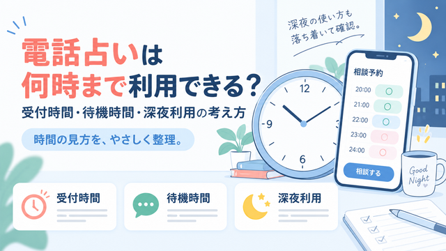 電話占いは何時まで利用できる？受付時間・待機時間・深夜利用の考え方