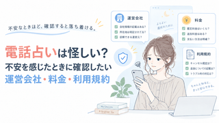 電話占いは怪しい？不安を感じたときに確認したい運営会社・料金・利用規約