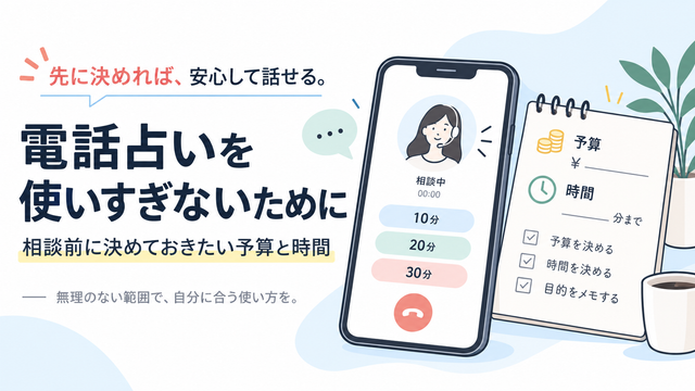 電話占いを使いすぎないために｜相談前に決めておきたい予算と時間
