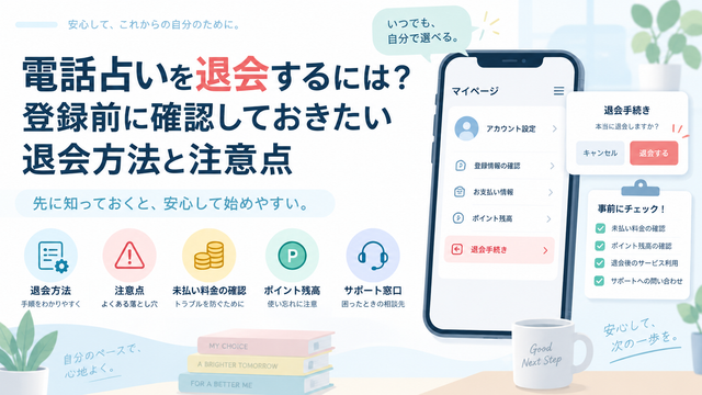電話占いを退会するには？登録前に確認しておきたい退会方法と注意点