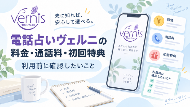 電話占いヴェルニの料金・通話料・初回特典｜利用前に確認したいこと
